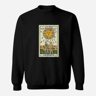 The Sun Le Soleil Tarot Card Vintage Tarot Card Graphic Sweat Shirt - Seseable