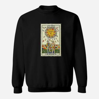 The Sun Le Soleil Tarot Card Vintage Tarot Card Graphic Sweat Shirt - Seseable