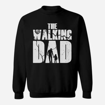 The Walking Dad Sweatshirt für Herren, Schwarz mit Silhouette Design - Seseable