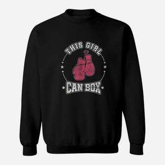 This Girl Can Box Cool Women Boxer Boxing Sweat Shirt - Seseable
