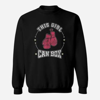 This Girl Can Box Cool Women Boxer Boxing Sweat Shirt - Seseable