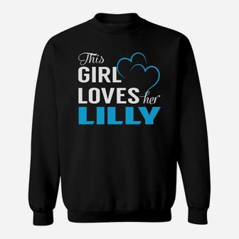 This Girl Loves Her Lilly Name Shirts Sweat Shirt - Seseable