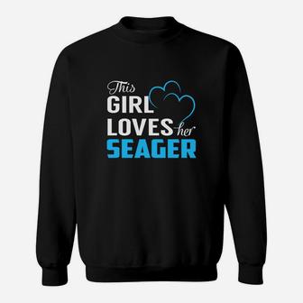 This Girl Loves Her Seager Name Shirts Sweat Shirt - Seseable