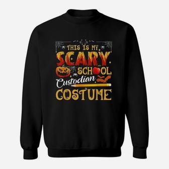 This Is My Scary School Custodian Costume Funny Halloween Sweat Shirt - Seseable