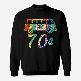 Tie Dye Hippie Van 70s Style Cool Bus Happy Life Sweatshirt - Seseable