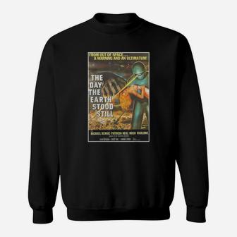 Top Sci Fi Robot Halloween Earth Invasion Shirt Sweat Shirt - Seseable