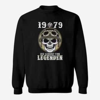 Totenkopf & Geburtsjahr 1979 Sweatshirt, Legenden Geburt Motiv - Seseable