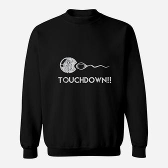 Touchdown Funny Football Expectant Father Sweat Shirt - Seseable