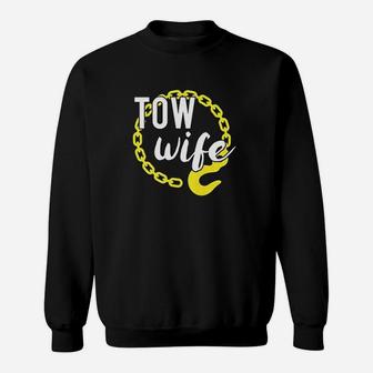 Tow Truck Driver Wife Gift For Repo Truckers Hook Design Sweat Shirt - Seseable