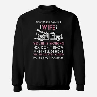 Tow Truck Driver Wife I Love My Tow Truck Driver Sweat Shirt - Seseable