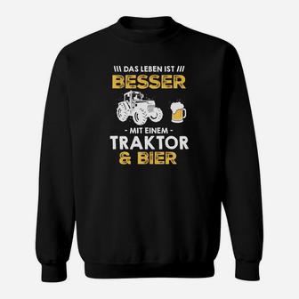 Traktor & Bier Motiv Sweatshirt – Ideal für Landwirte, Bierfans - Seseable