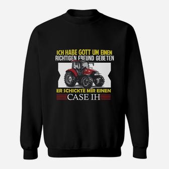 Traktor Motiv Schwarzes Sweatshirt CASE IH Freund, Für Landwirte - Seseable