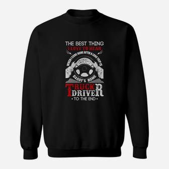 Truck Driver Daddy Proud To Be A Trucker Sweat Shirt - Seseable