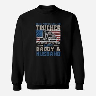 Truck Driver Gift Trucker Daddy Sweat Shirt - Seseable