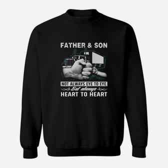 Trucker Dad And Son Frontside Sweat Shirt - Seseable