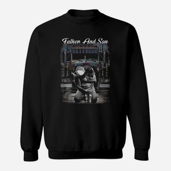 Trucker Father And Son Sweat Shirt - Seseable