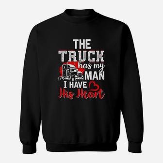 Trucker Wife Truck Driver Funny Girlfriend Gift Sweat Shirt - Seseable