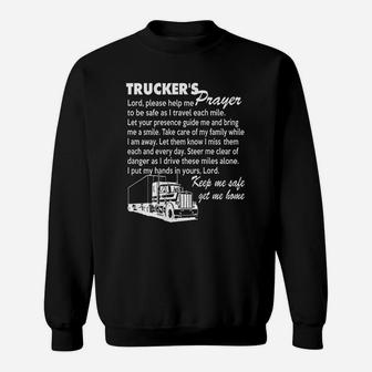 Truckers Prayer Truck Driver Gift For Men And Women Sweat Shirt - Seseable