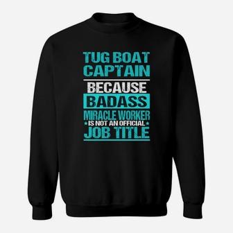 Tug Boat Captain Sweat Shirt - Seseable