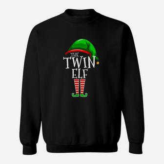 Twin Elf Group Matching Family Christmas Gift Brother Sister Sweat Shirt - Seseable