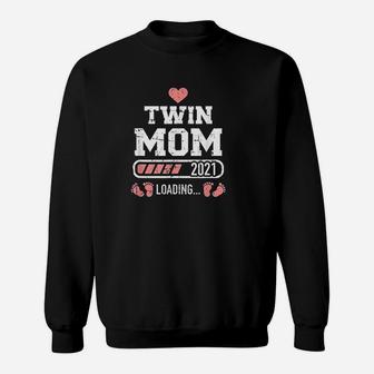 Twin Mom Loading 2021 Sweat Shirt - Seseable