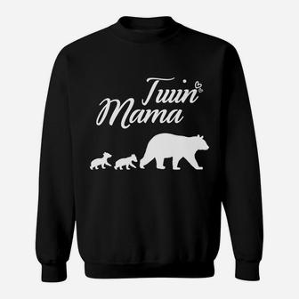 Twin Mom Mama Bear Cute Mothers Day Gift Sweat Shirt - Seseable