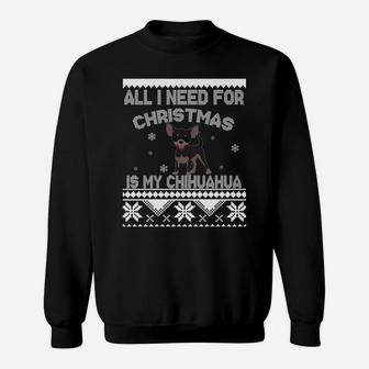 Ugly Christmas Sweater Chihuahua Dog Funny Sweat Shirt - Seseable