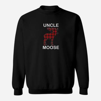 Uncle Moose Red Plaid Buffalo Matching Family Pajama Sweat Shirt - Seseable