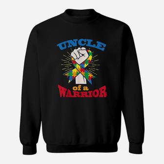 Uncle Warrior Puzzle Inspirational Autism Awareness Gift Sweat Shirt - Seseable