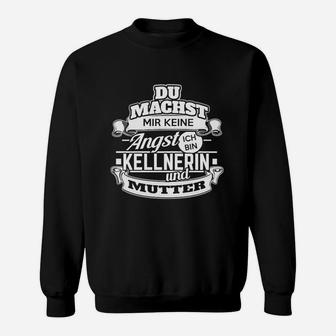 Unerschrockene Kellnerin und Mutter Sweatshirt – Schwarz - Seseable