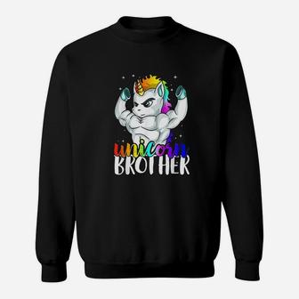 Unicorn Brother Sister To Big Bro Brothercorn Christmas Gift Sweat Shirt - Seseable