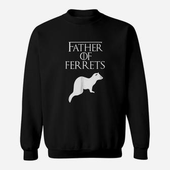 Unique White Father Of Ferret Lover Sweat Shirt - Seseable