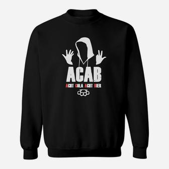 Unisex Schwarzes Sweatshirt mit ACAB-Slogan und Grafik - Seseable