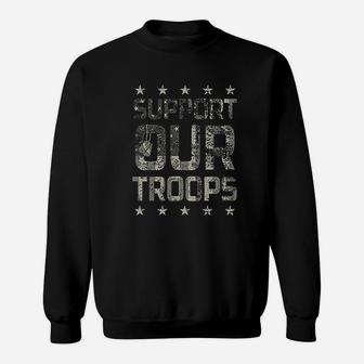 United States Army Support Our Troops Graphic Sweat Shirt - Seseable