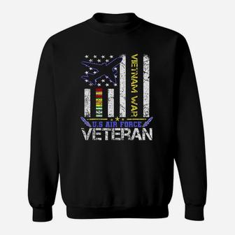 Us Air Force Vietnam Veteran Military Veteran Us Flag Gift Sweat Shirt - Seseable