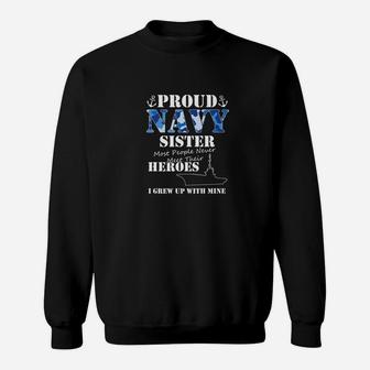 Us Military Proud Navy Sister For Men Or Women Sweat Shirt - Seseable