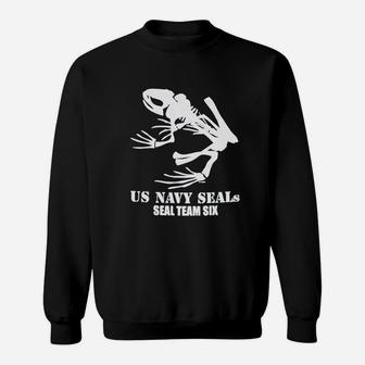 Us Navy Seals Frog Skeleton Sweat Shirt - Seseable