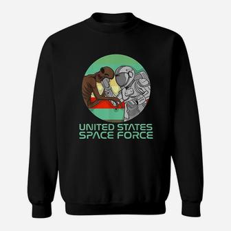 Us Space Force Funny Astronaut Versus Alien Sweat Shirt - Seseable
