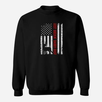 Usa Flag Best Buckin Daddy Ever Deer Hunting Fathers Gift Sweat Shirt - Seseable