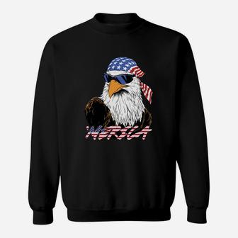 Usa Pride Merica Mullet Eagle Sweat Shirt - Seseable