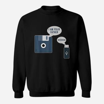 Usb I Am Your Father Floppy Disk Sweat Shirt - Seseable