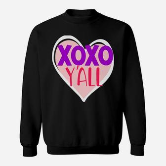 Valentine Day Xoxo Yall Funny Heart Wife Mom Kids Sweat Shirt - Seseable