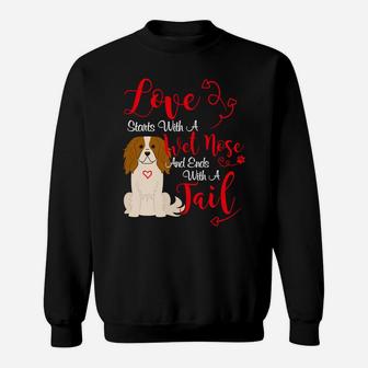 Valentines Day Dog Lover Cavalier King Charles Spaniel Sweat Shirt - Seseable