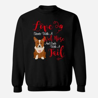 Valentines Day Dog Lover Welsh Corgi Sweat Shirt - Seseable