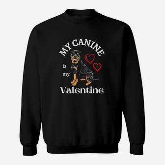 Valentines Day Rottie Rottweiler Dog Sweat Shirt - Seseable