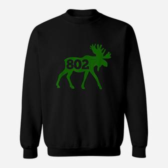 Vermont Moose 802 Vermont Green Mountain State Sweat Shirt - Seseable