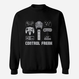 Video Game Control Freak Gaming Funny Gamer Youth Kids Sweatshirt - Seseable