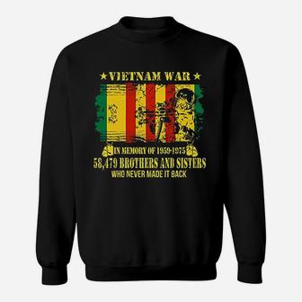 Vietnam Era War Veteran United States Us Flag Vintage Soldier In Memory Sweat Shirt - Seseable