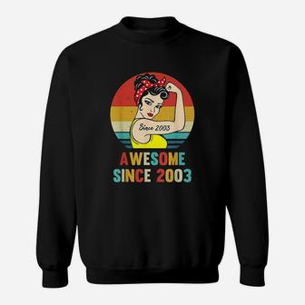Vintage 19th Birthday 2003 Women 19 Years Old Sweat Shirt - Seseable