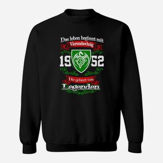 Vintage 1952 Geburtsjahr Legenden Sweatshirt, Retro Design mit Spruch - Seseable